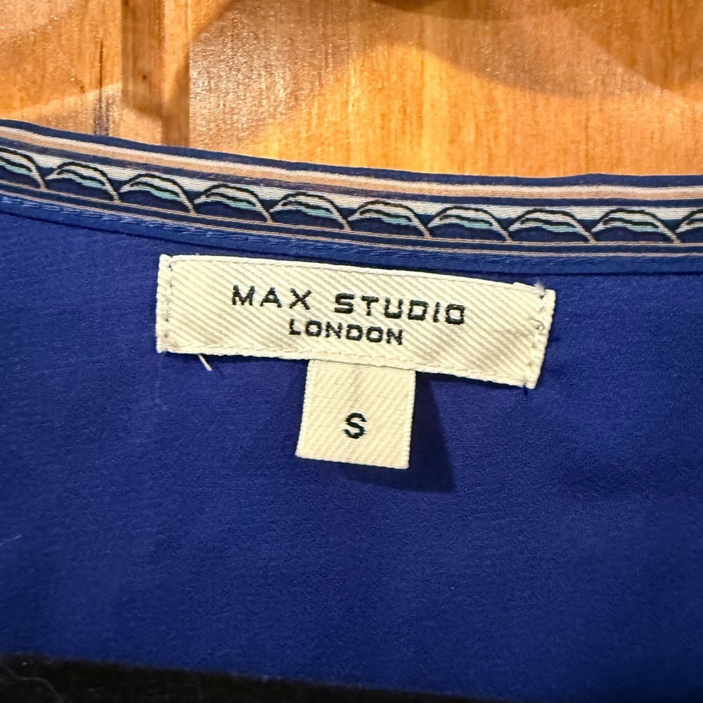 Max Studio paisley print blue dress - Picture 2 of 3